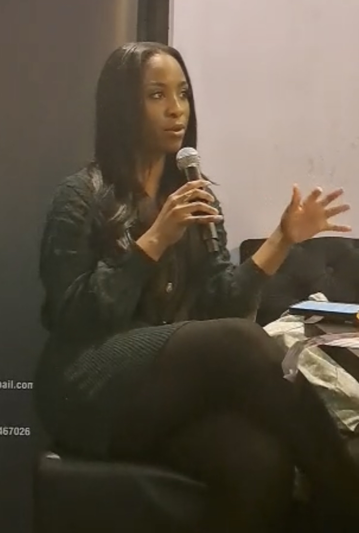 Simone Graham speaking at an event
